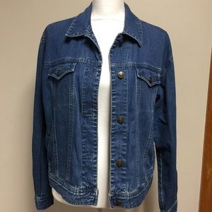 TALBOTS Med Dark Wash 100%Cotton Denim Jean Jacket